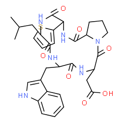 ChemSpider 2D Image | Cyclo[alpha-aspartylprolyl-2-(2-thienyl)glycylleucyltryptophyl] | C32H38N6O7S