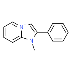 ChemSpider 2D Image | 1-Methyl-2-phenyl-1H-imidazo[1,2-a]pyridin-4-ium | C14H13N2