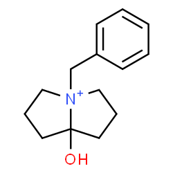 ChemSpider 2D Image | 4-Benzyl-7a-hydroxyhexahydro-1H-pyrrolizinium | C14H20NO