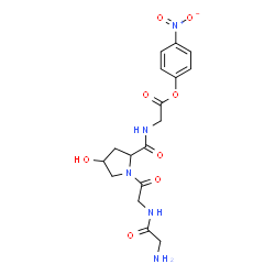 ChemSpider 2D Image | 4-Nitrophenyl glycylglycyl-4-hydroxyprolylglycinate | C17H21N5O8