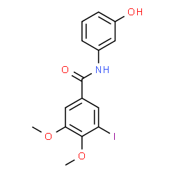ChemSpider 2D Image | N-(3-Hydroxyphenyl)-3-iodo-4,5-dimethoxybenzamide | C15H14INO4