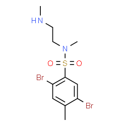 ChemSpider 2D Image | 2,5-Dibromo-N,4-dimethyl-N-[2-(methylamino)ethyl]benzenesulfonamide | C11H16Br2N2O2S