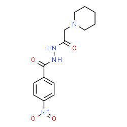 ChemSpider 2D Image | 4-Nitro-N'-(1-piperidinylacetyl)benzohydrazide | C14H18N4O4
