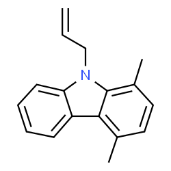ChemSpider 2D Image | 9-Allyl-1,4-dimethyl-9H-carbazole | C17H17N