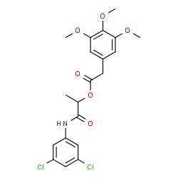 ChemSpider 2D Image | 1-[(3,5-Dichlorophenyl)amino]-1-oxo-2-propanyl (3,4,5-trimethoxyphenyl)acetate | C20H21Cl2NO6