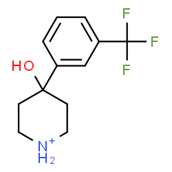 ChemSpider 2D Image | 4-Hydroxy-4-[3-(trifluoromethyl)phenyl]piperidinium | C12H15F3NO