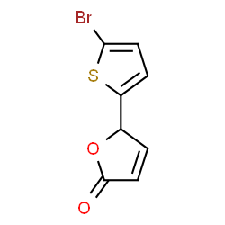 ChemSpider 2D Image | 5-(5-Bromo-2-thienyl)-2(5H)-furanone | C8H5BrO2S