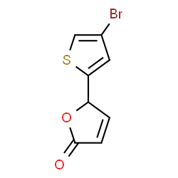 ChemSpider 2D Image | 5-(4-Bromo-2-thienyl)-2(5H)-furanone | C8H5BrO2S
