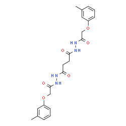 ChemSpider 2D Image | N'~1~,N'~4~-Bis[(3-methylphenoxy)acetyl]succinohydrazide | C22H26N4O6