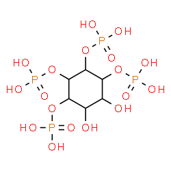ChemSpider 2D Image | 5,6-Dihydroxy-1,2,3,4-cyclohexanetetrayl tetrakis[dihydrogen (phosphate)] | C6H16O18P4