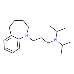 ChemSpider 2D Image | N,N-Diisopropyl-3-(2,3,4,5-tetrahydro-1H-1-benzazepin-1-yl)-1-propanamine | C19H32N2