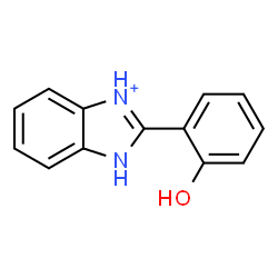 ChemSpider 2D Image | 2-(2-Hydroxyphenyl)-1H-3,1-benzimidazol-3-ium | C13H11N2O