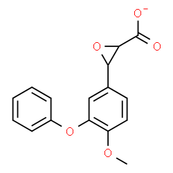 ChemSpider 2D Image | 3-(4-Methoxy-3-phenoxyphenyl)-2-oxiranecarboxylate | C16H13O5