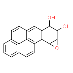 ChemSpider 2D Image | 7,8-Dihydroxy-9,10-epoxy-7,8,9,10-tetrahydrobenzo(a)pyrene | C20H14O3