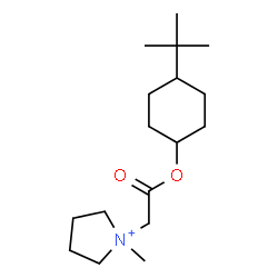 ChemSpider 2D Image | 1-Methyl-1-(2-{[4-(2-methyl-2-propanyl)cyclohexyl]oxy}-2-oxoethyl)pyrrolidinium | C17H32NO2