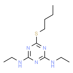 ChemSpider 2D Image | 6-(Butylsulfanyl)-N,N'-diethyl-1,3,5-triazine-2,4-diamine | C11H21N5S