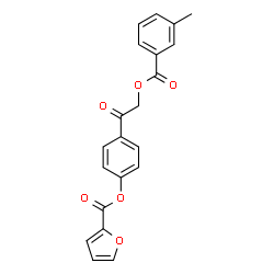 ChemSpider 2D Image | 4-{[(3-Methylbenzoyl)oxy]acetyl}phenyl 2-furoate | C21H16O6