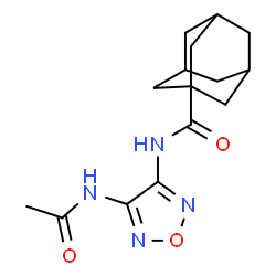 ChemSpider 2D Image | N-(4-Acetamido-1,2,5-oxadiazol-3-yl)-1-adamantanecarboxamide | C15H20N4O3