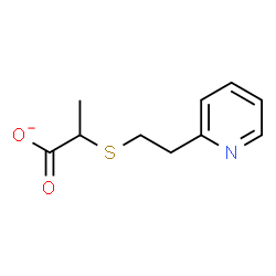 ChemSpider 2D Image | 2-{[2-(2-Pyridinyl)ethyl]sulfanyl}propanoate | C10H12NO2S