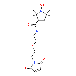 ChemSpider 2D Image | N-{2-[2-(2,5-Dioxo-2,5-dihydro-1H-pyrrol-1-yl)ethoxy]ethyl}-1-hydroxy-2,2,5,5-tetramethyl-3-pyrrolidinecarboxamide | C17H27N3O5