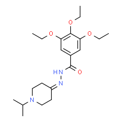 ChemSpider 2D Image | 3,4,5-Triethoxy-N'-(1-isopropyl-4-piperidinylidene)benzohydrazide | C21H33N3O4