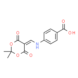ChemSpider 2D Image | 4-{[(2,2-Dimethyl-4,6-dioxo-1,3-dioxan-5-ylidene)methyl]amino}benzoic acid | C14H13NO6