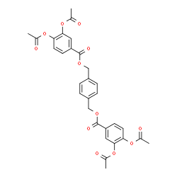 ChemSpider 2D Image | 1,4-Phenylenebis(methylene) bis(3,4-diacetoxybenzoate) | C30H26O12