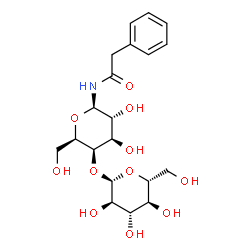 ChemSpider 2D Image | 4-O-D-Glucopyranosyl-N-(phenylacetyl)-beta-D-galactopyranosylamine | C20H29NO11