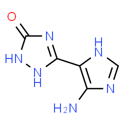 ChemSpider 2D Image | 5-(4-Amino-1H-imidazol-5-yl)-1,2-dihydro-3H-1,2,4-triazol-3-one | C5H6N6O
