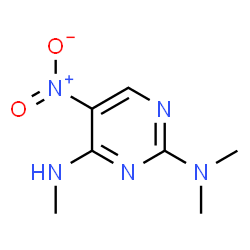 ChemSpider 2D Image | N~2~,N~2~,N~4~-Trimethyl-5-nitro-2,4-pyrimidinediamine | C7H11N5O2