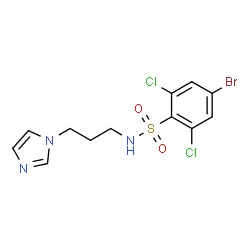ChemSpider 2D Image | 4-Bromo-2,6-dichloro-N-[3-(1H-imidazol-1-yl)propyl]benzenesulfonamide | C12H12BrCl2N3O2S