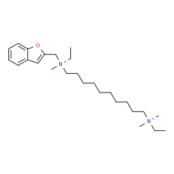 ChemSpider 2D Image | N-(1-Benzofuran-2-ylmethyl)-N,N'-diethyl-N,N',N'-trimethyl-1,10-decanediaminium | C26H46N2O
