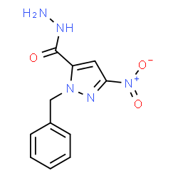 ChemSpider 2D Image | 2-benzyl-5-nitropyrazole-3-carbohydrazide | C11H11N5O3