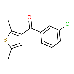 ChemSpider 2D Image | (3-Chlorophenyl)(2,5-dimethyl-3-thienyl)methanone | C13H11ClOS