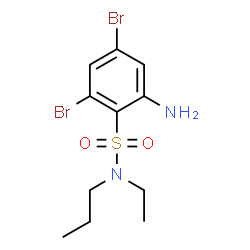 ChemSpider 2D Image | 2-Amino-4,6-dibromo-N-ethyl-N-propylbenzenesulfonamide | C11H16Br2N2O2S