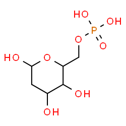 ChemSpider 2D Image | 2-Deoxy-6-O-phosphonohexopyranose | C6H13O8P