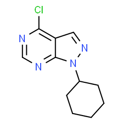 ChemSpider 2D Image | 4-Chloro-1-cyclohexyl-1H-pyrazolo[3,4-d]pyrimidine | C11H13ClN4
