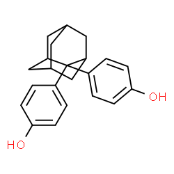 ChemSpider 2D Image | 4,4'-Tricyclo[3.3.1.1~3,7~]decane-2,2-diyldiphenol | C22H24O2