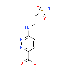 ChemSpider 2D Image | Methyl 6-[(2-sulfamoylethyl)amino]-3-pyridazinecarboxylate | C8H12N4O4S
