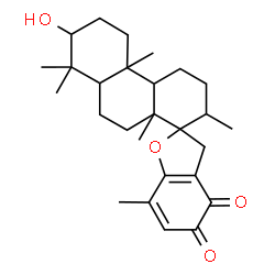 ChemSpider 2D Image | 7'-Hydroxy-2',4b',7,8',8',10a'-hexamethyl-3',4',4a',4b',5',6',7',8',8a',9',10',10a'-dodecahydro-2'H,3H-spiro[1-benzofuran-2,1'-phenanthrene]-4,5-dione | C27H38O4
