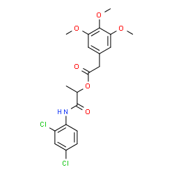 ChemSpider 2D Image | 1-[(2,4-Dichlorophenyl)amino]-1-oxo-2-propanyl (3,4,5-trimethoxyphenyl)acetate | C20H21Cl2NO6