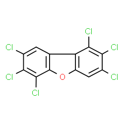 ChemSpider 2D Image | 1,2,3,6,7,8-Hexachlorodibenzofuran | C12H2Cl6O