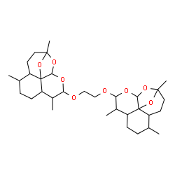 ChemSpider 2D Image | 10,10'-[1,2-Ethanediylbis(oxy)]bis(1,5,9-trimethyl-11,14,15-trioxatetracyclo[10.2.1.0~4,13~.0~8,13~]pentadecane) | C32H50O8