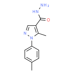 ChemSpider 2D Image | 5-Methyl-1-(4-methylphenyl)-1H-pyrazole-4-carbohydrazide | C12H14N4O