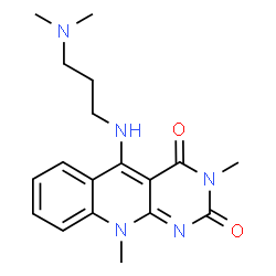 ChemSpider 2D Image | 5-[3-(dimethylamino)propylamino]-3,10-dimethylpyrimido[4,5-b]quinoline-2,4-dione | C18H23N5O2