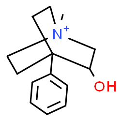 ChemSpider 2D Image | 3-Hydroxy-1-methyl-4-phenyl-1-azoniabicyclo[2.2.2]octane | C14H20NO