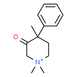 ChemSpider 2D Image | 1,1,4-Trimethyl-3-oxo-4-phenylpiperidinium | C14H20NO