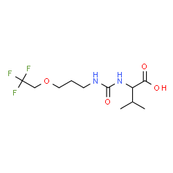 ChemSpider 2D Image | N-{[3-(2,2,2-Trifluoroethoxy)propyl]carbamoyl}valine | C11H19F3N2O4