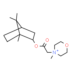ChemSpider 2D Image | 4-Methyl-4-{2-oxo-2-[(1,7,7-trimethylbicyclo[2.2.1]hept-2-yl)oxy]ethyl}morpholin-4-ium | C17H30NO3
