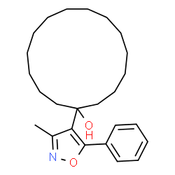 ChemSpider 2D Image | 1-(3-Methyl-5-phenyl-1,2-oxazol-4-yl)cyclopentadecanol | C25H37NO2